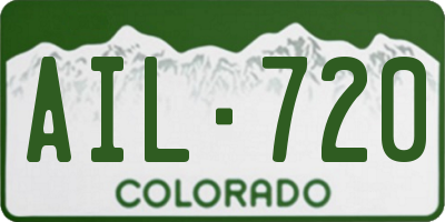 CO license plate AIL720