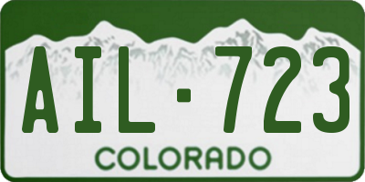 CO license plate AIL723