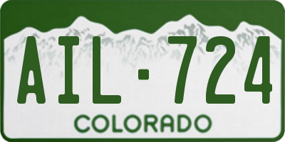 CO license plate AIL724