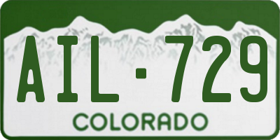 CO license plate AIL729
