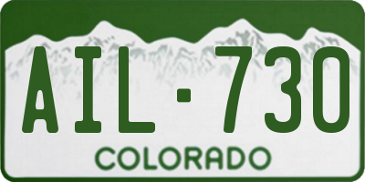 CO license plate AIL730