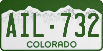 CO license plate AIL732