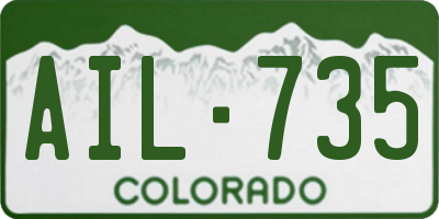 CO license plate AIL735