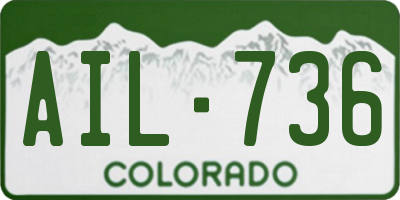 CO license plate AIL736