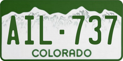 CO license plate AIL737