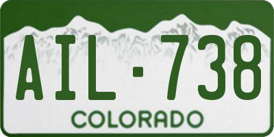 CO license plate AIL738