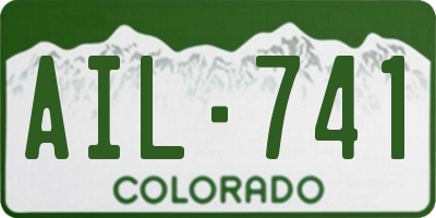 CO license plate AIL741