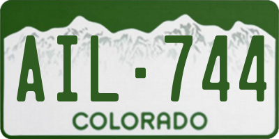 CO license plate AIL744