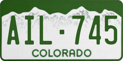 CO license plate AIL745