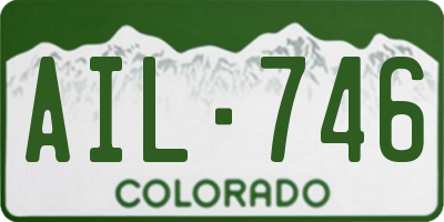 CO license plate AIL746