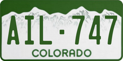 CO license plate AIL747