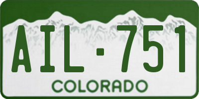 CO license plate AIL751