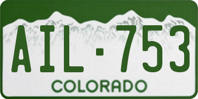 CO license plate AIL753