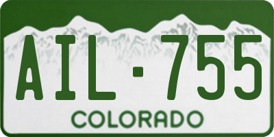 CO license plate AIL755
