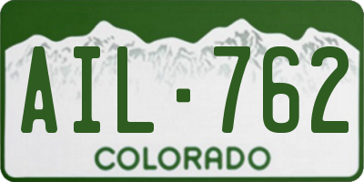 CO license plate AIL762