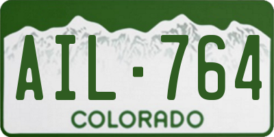 CO license plate AIL764