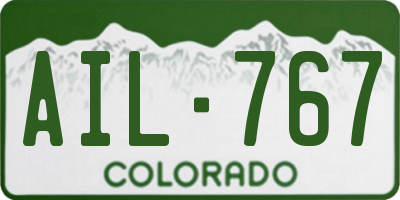 CO license plate AIL767