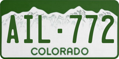 CO license plate AIL772