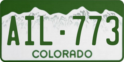 CO license plate AIL773