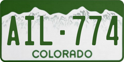CO license plate AIL774