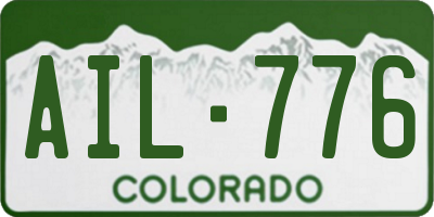CO license plate AIL776