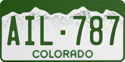 CO license plate AIL787