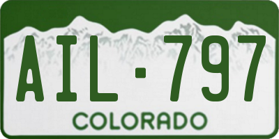 CO license plate AIL797