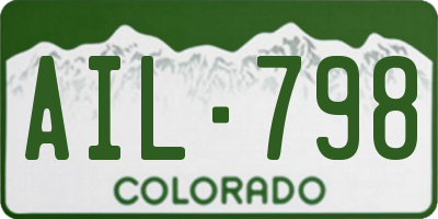 CO license plate AIL798