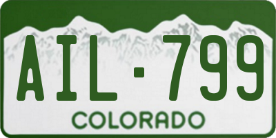 CO license plate AIL799