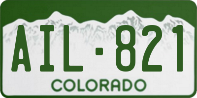 CO license plate AIL821