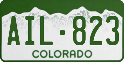 CO license plate AIL823