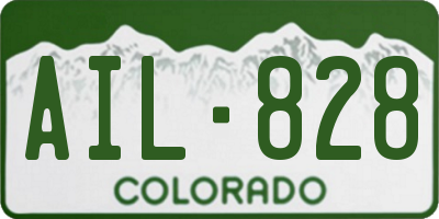CO license plate AIL828