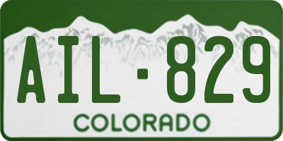 CO license plate AIL829