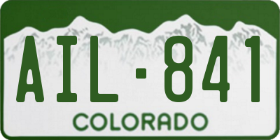 CO license plate AIL841