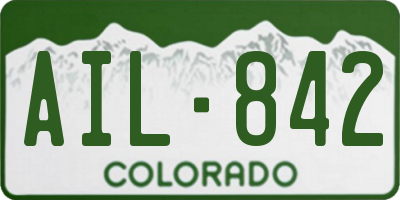 CO license plate AIL842
