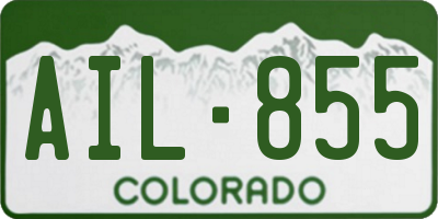 CO license plate AIL855
