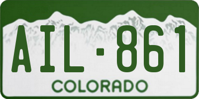 CO license plate AIL861