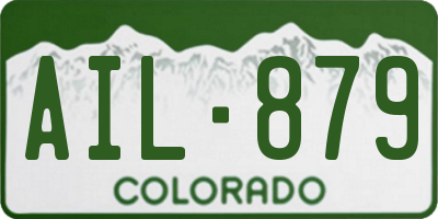 CO license plate AIL879