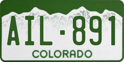 CO license plate AIL891