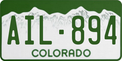 CO license plate AIL894