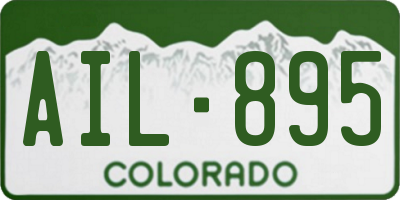CO license plate AIL895