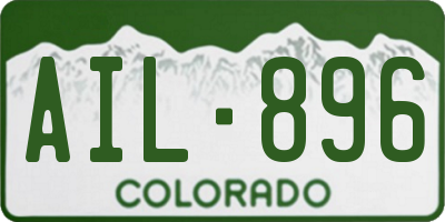 CO license plate AIL896