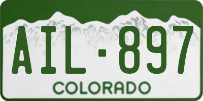 CO license plate AIL897