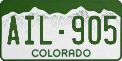 CO license plate AIL905