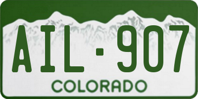 CO license plate AIL907
