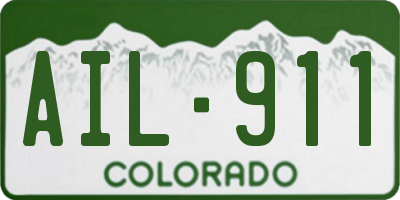 CO license plate AIL911