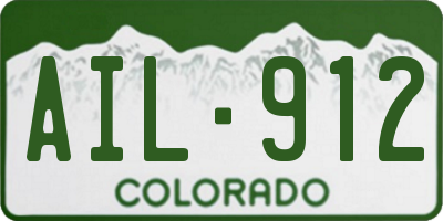 CO license plate AIL912