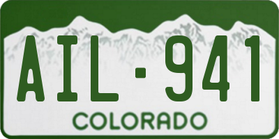 CO license plate AIL941