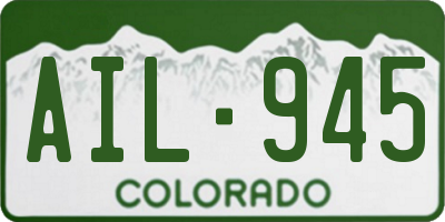 CO license plate AIL945