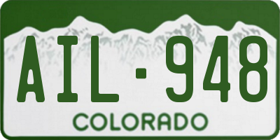CO license plate AIL948